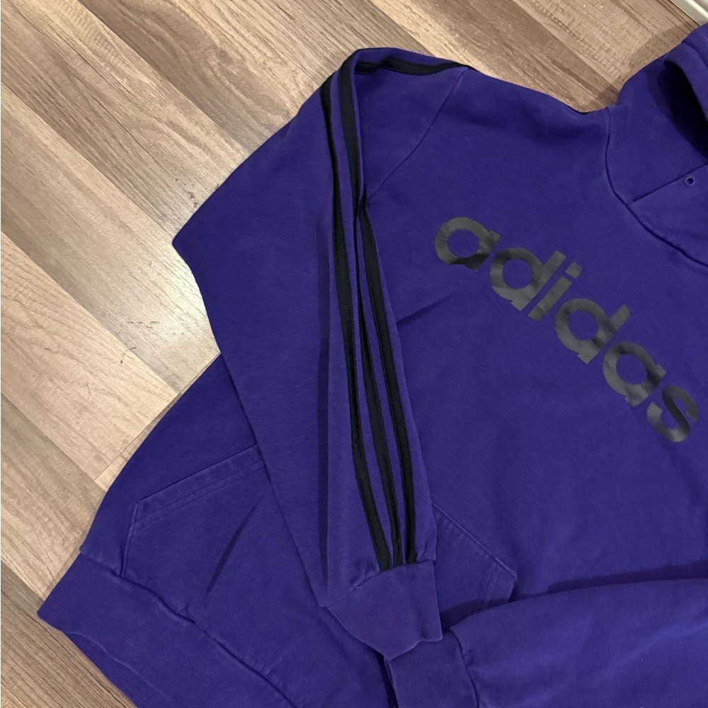 Adidas Violet Sweatshirt with Dark Accents - Picture 3 of 4